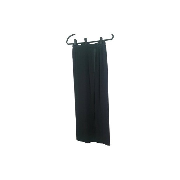 1980's  SAINT LAURENT black crepe maxi wrap skirt Size S - Picture 6 of 16